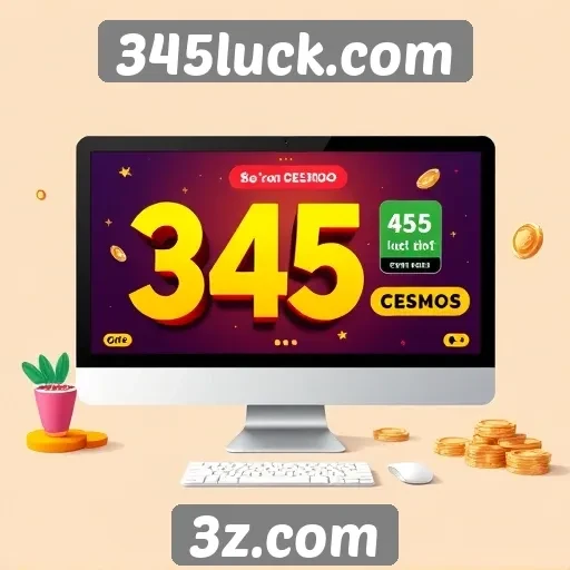 Interface e design do 345luck.com em foco
